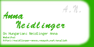 anna neidlinger business card